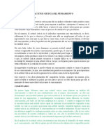 La Actitud Critica Del Pensamiento