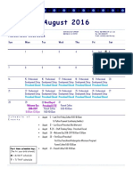 Monthly Preschool Calendar Template