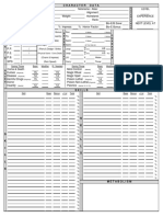 Outrider Character Sheet