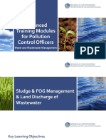 Sludge Management Fog Management Land Discharge of Wastewater