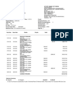 Statement of Account: State Bank of India