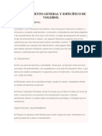 Calentamiento General y Específico de Voleibol