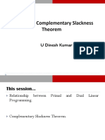 Dual Linear Programming and Complementary Slackness