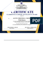 Sample Certificate