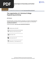 The Organisation of A Technical College Engineering Workshop