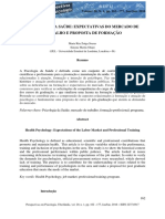 Psicologia Da Saúde: Expectativas Do Mercado de Trabalho E Proposta de Formação