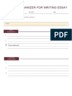 Outline Graphic Organizer Sample Outline