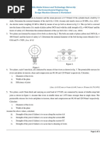 Addis Ababa Science and Technology University Electromechanical Engineering Design Machine Element I Worksheet