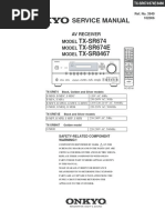 Onkyo tx-sr674 Sr674e sr8467 SM