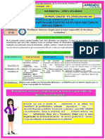 Experiencia de Aprendizaje #06 - Actividad #02 - 3ero y 4to - Matematica - 00001