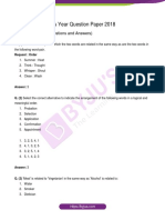 Reasoning 2018 SSC CPO Previous Year Question Paper