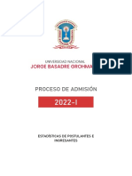 Proceso de Admisión: Estadísticas de Postulantes E Ingresantes