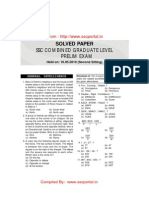 Solved Paper SSC Combined Graduate Level Prelim Exam Held On 16.05.2010 Second Sitting