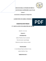 Investigación Previa - P7 Destilación Por Arrastre de Vapor - Equipo 6 - Lab. Q.O. I