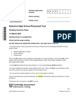 Practice Test 2021 Reading Questions