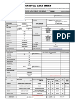 CS Form No. 212 Personal Data Sheet Revised