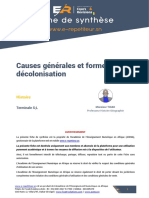 Hist. T. Causes Generales Et Formes de La Decolonisation Fiche de Synthese