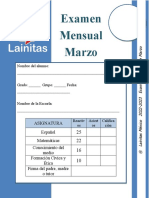 ? 2° Lainitas Marzo - Examen Mensual 2023