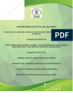 Deber de Sistemas Juridicos Familias Juridicas Trabajo de Investigación