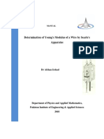 Determination of Young's Modulus of Metal Wire