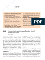 Injurious Arthropods: Hypersensitization and Anaphylaxis Caused by Stings of Hymenopteran Insects