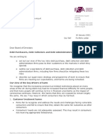 Debt Purchasers Collectors Administrators Portfolio Letter