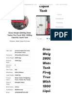 Gross Weight 28000kg Water Tanker Fire Truck With 12000kg Capacity Liquid Tank