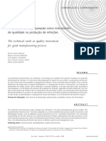 A Ficha Técnica de Preparação Como Instrumento