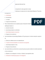 Seminario Aprendizaje Basado en Proyectos Pretest Postest