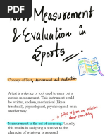 Test Measurement and Evaluation in Sports