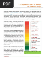 La Capsicina para El Manejo de Insectos Plaga