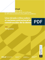 Programa. La Incorporación de La Perspectiva Étnico Racial Con Enfoque en Afrodescendencia y Las Políticas Públicas