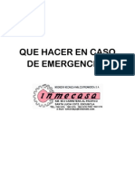 Que Hacer en Caso de Emergencias