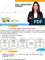 Segunda+-+Parte+1+-+Gramática-predicação Transitividade Verbal - Dayene Gomes