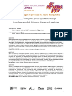 O Ensino-Aprendizagem Do (Processo De) Projeto de Arquitetura