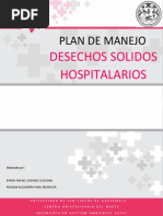 Plan de Manejo, Desechos Hospitalarios