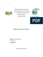 Analisis o Resumen Critico de Derecho Civil V