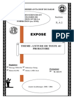 Etude de Texte Au Probatoire