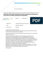 NOM-029-STPS-2005: Mantenimiento de Las Instalaciones Eléctricas en Los Centros de Trabajo-Condiciones de Seguridad