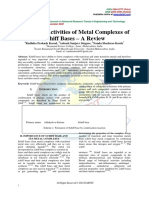 Biological Activities of Metal Complexes of Schiff Bases - A Review