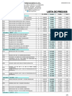 Lista de Precios: Farmaquimika E.I.R.L