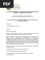 Ley de Fraccionamientos y Conjuntos Habitacionales para El Estado y Los Municipio de Chiapas