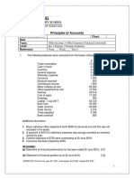 Principles of Accounts: Name and Index No: Class: Date Topic: Level: Reference