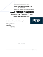 Plan de Trabajo Semana de Gestión 3 - Del 16 Al 20 de Mayo de 2022