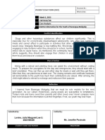 Lovino - B8 - Case Analysis Essay A Better Alternative For The Youth of Barangay Maligalig