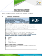 Guía de Actividades y Rúbrica de Evaluación - Unidad 1 - Tarea 2 - Los Factores