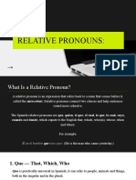 Spanish Relative Pronouns