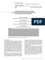 The Economic-Mathematical Development of Buildings Construction Model Optimization On The Basis of Digital Economy