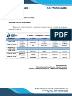 Horário de Aulas - 2.º Ano B