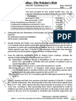 XII Accounts Test With Solution